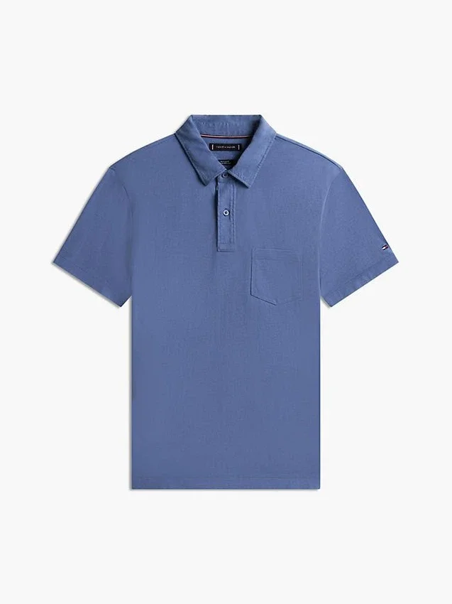 Polo de jersey con bolsillo y corte regular Polo de jersey con bolsillo y corte regular