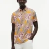 Polo de jersey con estampado floral de corte regular Polo de jersey con estampado floral de corte regular