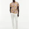 Polo de jersey con estampado floral de corte regular Polo de jersey con estampado floral de corte regular