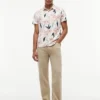 Polo de jersey con estampado floral de corte regular Polo de jersey con estampado floral de corte regular
