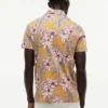 Polo de jersey con estampado floral de corte regular Polo de jersey con estampado floral de corte regular