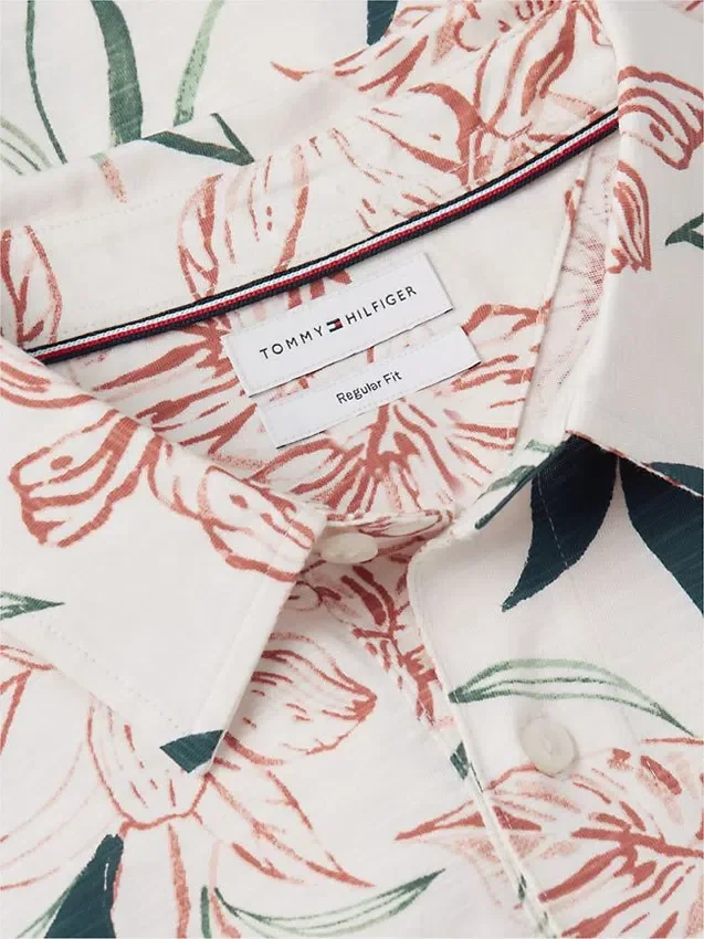 Polo de jersey con estampado floral de corte regular Polo de jersey con estampado floral de corte regular
