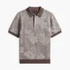Polo de manga corta con estampado tropical