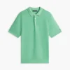 Polo de manga corta con tejido de gofre Polo de manga corta con tejido de gofre