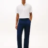 Polo de mezcla de algodón y lino de New York Label