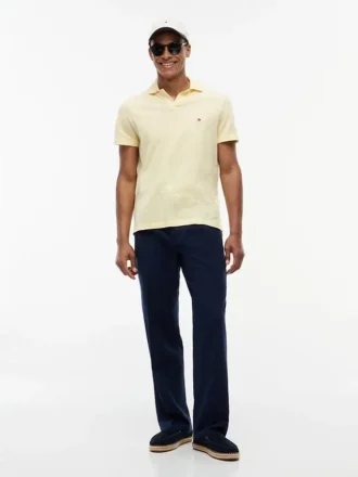 Polo de Oxford texturizado con acabado slub de corte regular