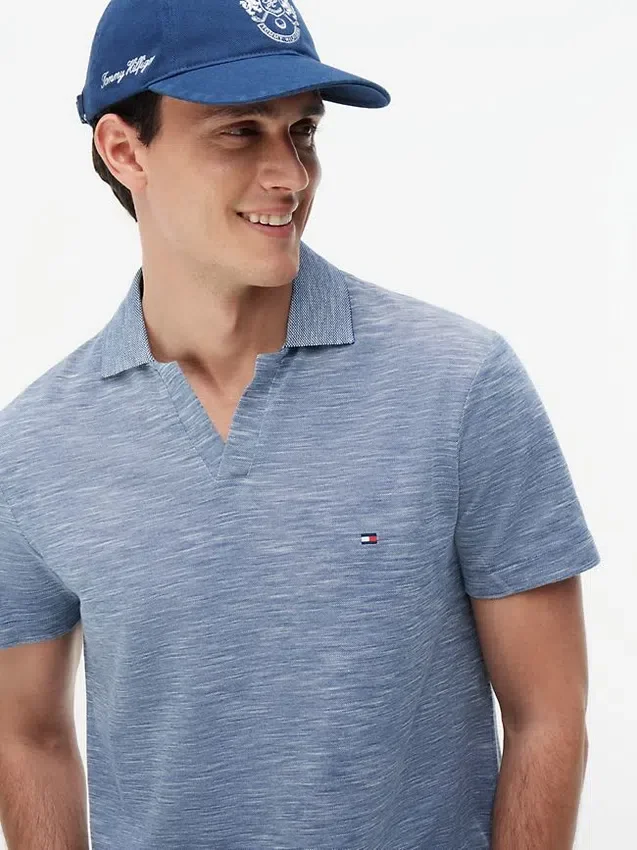 Polo de Oxford texturizado con efecto slub de corte regular Polo de Oxford texturizado con efecto slub de corte regular