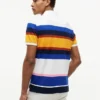Polo de piqué a rayas de corte regular