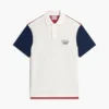 Polo de piqué con bloques de color y corte clásico Polo de piqué con bloques de color y corte clásico