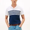 Polo de piqué con bloques de color y corte regular