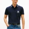 Polo de piqué con escudo monograma de corte regular Polo de piqué con escudo monograma de corte regular