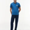 Polo de piqué con escudo monograma de corte regular Polo de piqué con escudo monograma de corte regular