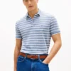 Polo de piqué con mezcla de lino de corte regular