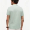 Polo de piqué con mezcla de lino de corte regular