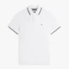 Polo de piqué con mezcla de lino de corte regular