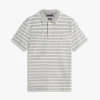Polo de piqué con mezcla de lino de corte regular