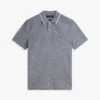 Polo de piqué con mezcla de lino de corte regular