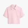 Polo de piqué con monograma en letra cursiva y corte holgado