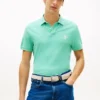 Polo de piqué con monograma en letra cursiva y corte regular