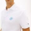 Polo de piqué con monograma en letra cursiva y corte regular