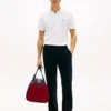Polo de piqué con monograma en letra cursiva y corte regular