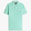 Polo de piqué con monograma en letra cursiva y corte regular