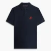 Polo de piqué con monograma en letra cursiva y corte regular