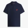 Polo de piqué con monograma en letra cursiva y corte regular