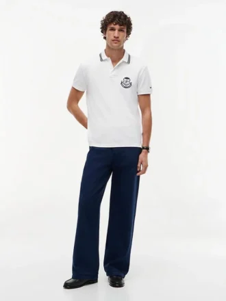 Polo de piqué con monograma y corte regular
