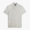 Polo de piqué de mezcla de lino de corte regular