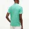 Polo de piqué elástico con rayas anchas y corte entallado Polo de piqué elástico con rayas anchas y corte entallado