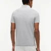 Polo de piqué elástico con rayas anchas y corte entallado Polo de piqué elástico con rayas anchas y corte entallado
