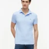 Polo de piqué elástico de corte ajustado Polo de piqué elástico de corte ajustado