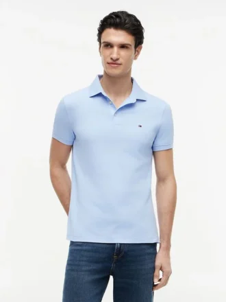 Polo de piqué elástico de corte ajustado
