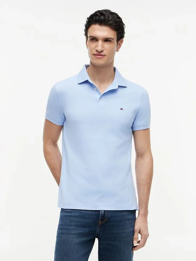 Polo de piqué elástico de corte ajustado Polo de piqué elástico de corte ajustado