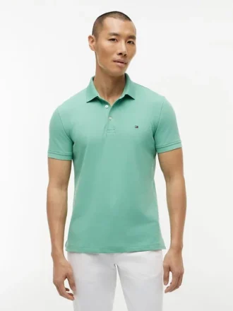 Polo de piqué elástico de corte ajustado