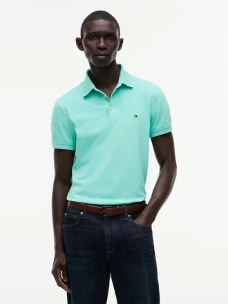 Polo de piqué elástico de corte ajustado