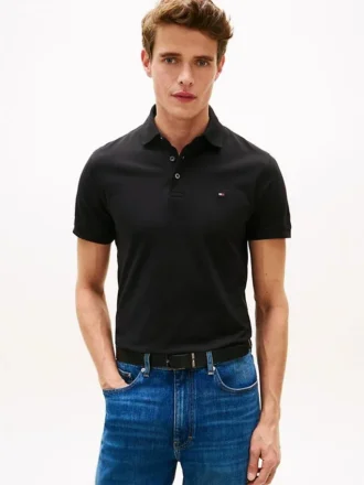 Polo de piqué elástico de corte ajustado