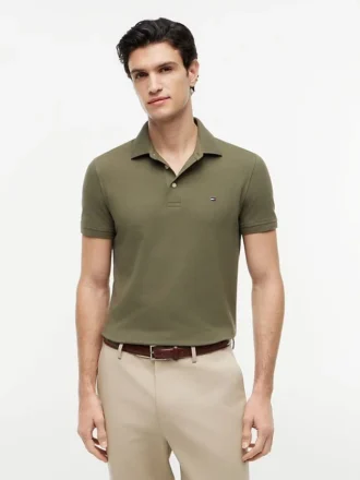 Polo de piqué elástico de corte ajustado