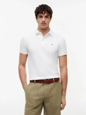 Polo de piqué elástico de corte ajustado