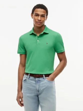 Polo de piqué elástico de corte ajustado