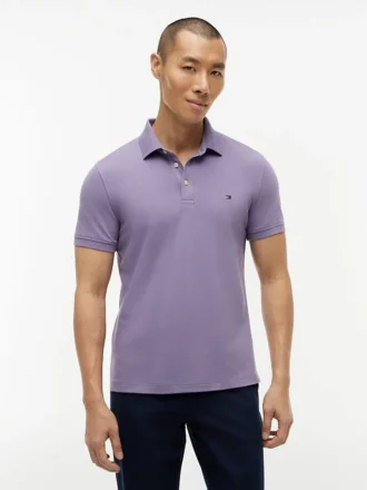 Polo de piqué elástico de corte ajustado