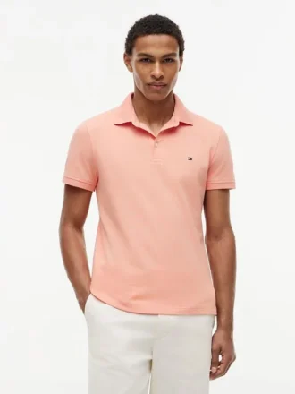 Polo de piqué elástico de corte ajustado
