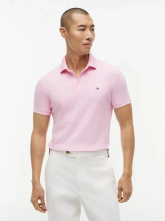 Polo de piqué elástico de corte ajustado