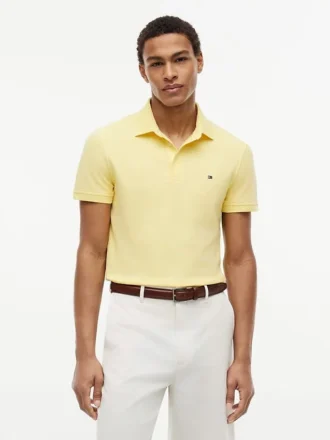 Polo de piqué elástico de corte ajustado