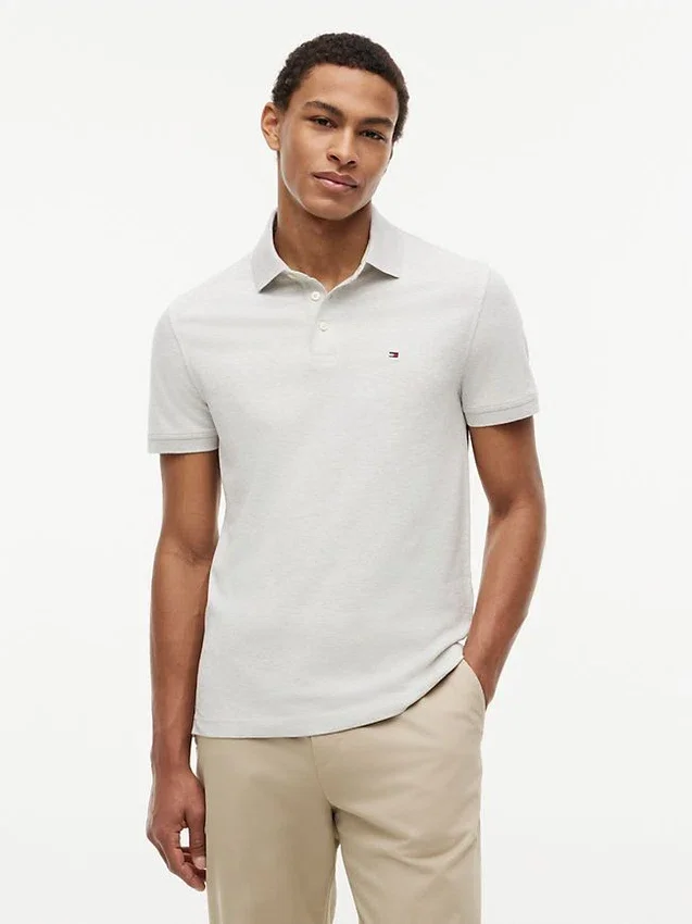 Polo de piqué elástico de corte ajustado Polo de piqué elástico de corte ajustado