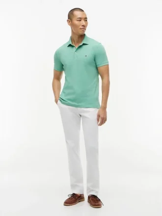 Polo de piqué elástico de corte ajustado
