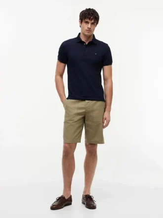 Polo de piqué elástico de corte ajustado