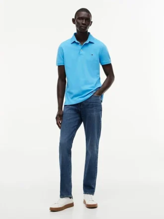 Polo de piqué elástico de corte ajustado