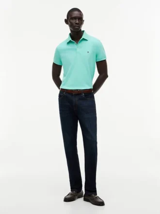 Polo de piqué elástico de corte ajustado